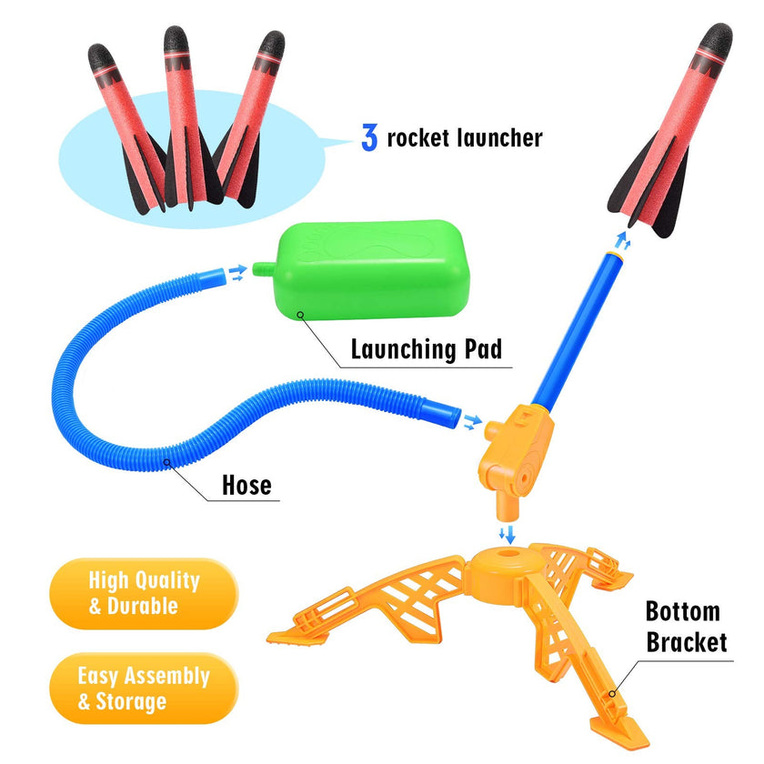 Toys for Boys Age 3-12, Notique Rocket Toy for 3-9 Year Old Boys Rocket Set Kids Toys for 3 4 5 6 7 8 9 Year Old Girls Toddler Outdoor Toy for 3-5 6-8 Christmas Birthday Gifts for Boy Girl 🍁 All In One Marketplace Canada