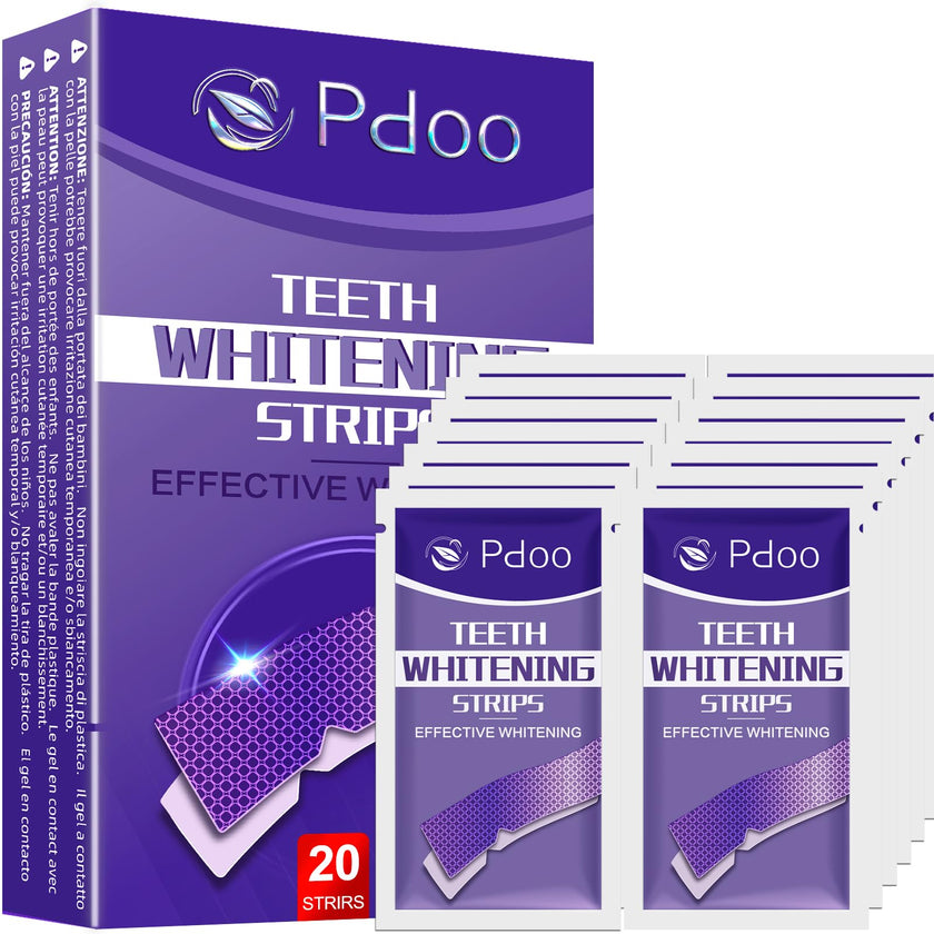 Purple Teeth Whitening Strip 20 Non-Slip Strips - Whitening for Teeth Sensitive, Professional Teeth Whitening Strips, Fast Remove Smoking, Coffee, Wine Stains, Teeth Whitening Kit Pack 🍁 All In One Marketplace Canada