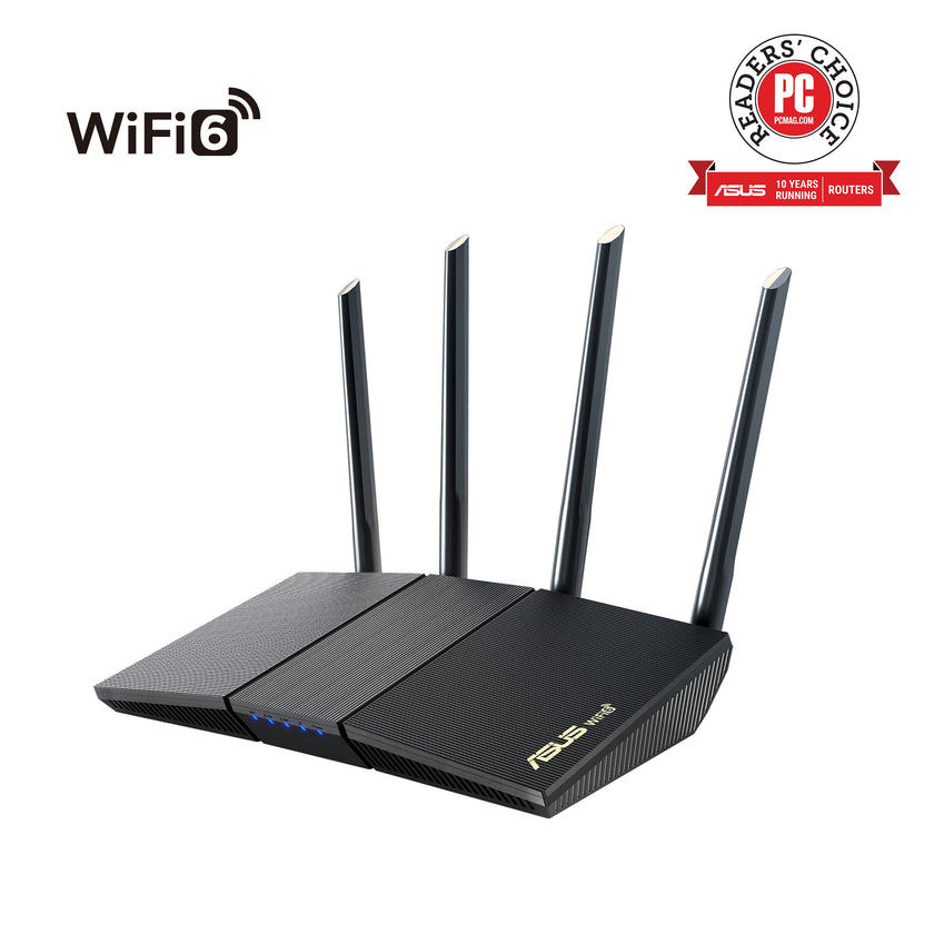 ASUS RT-AX1800S Dual Band WiFi 6 Extendable Router, Subscription-Free Network Security, Parental Control, Built-in VPN, AiMesh Compatible, Gaming & Streaming, Smart Home 🍁 All In One Marketplace Canada