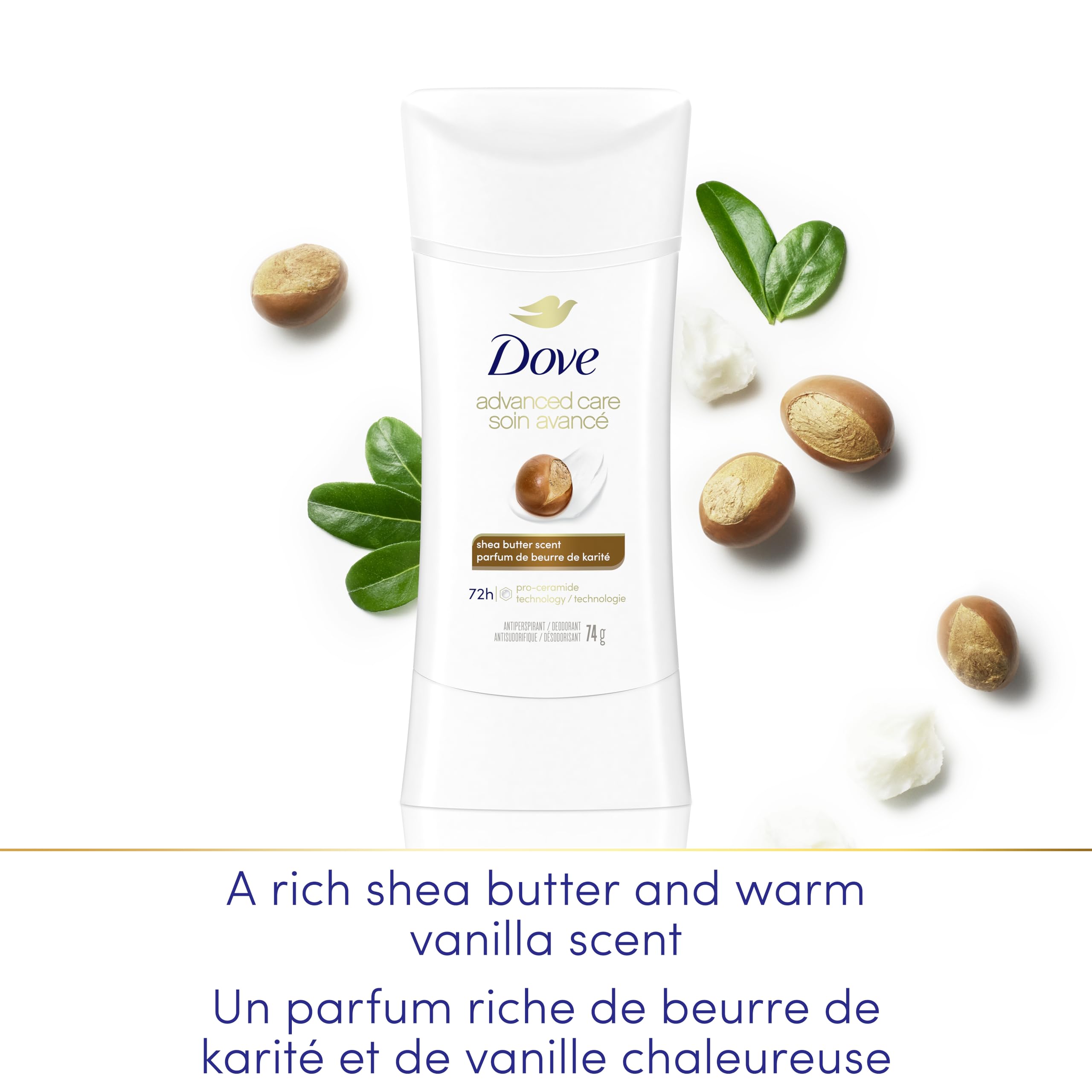 Dove Advanced Care Antiperspirant Stick for women Shea Butter for 48-Hour Protection, Cruelty-Free Women's Antiperspirant, 74g (Pack of 3) 🍁 All In One Marketplace Canada