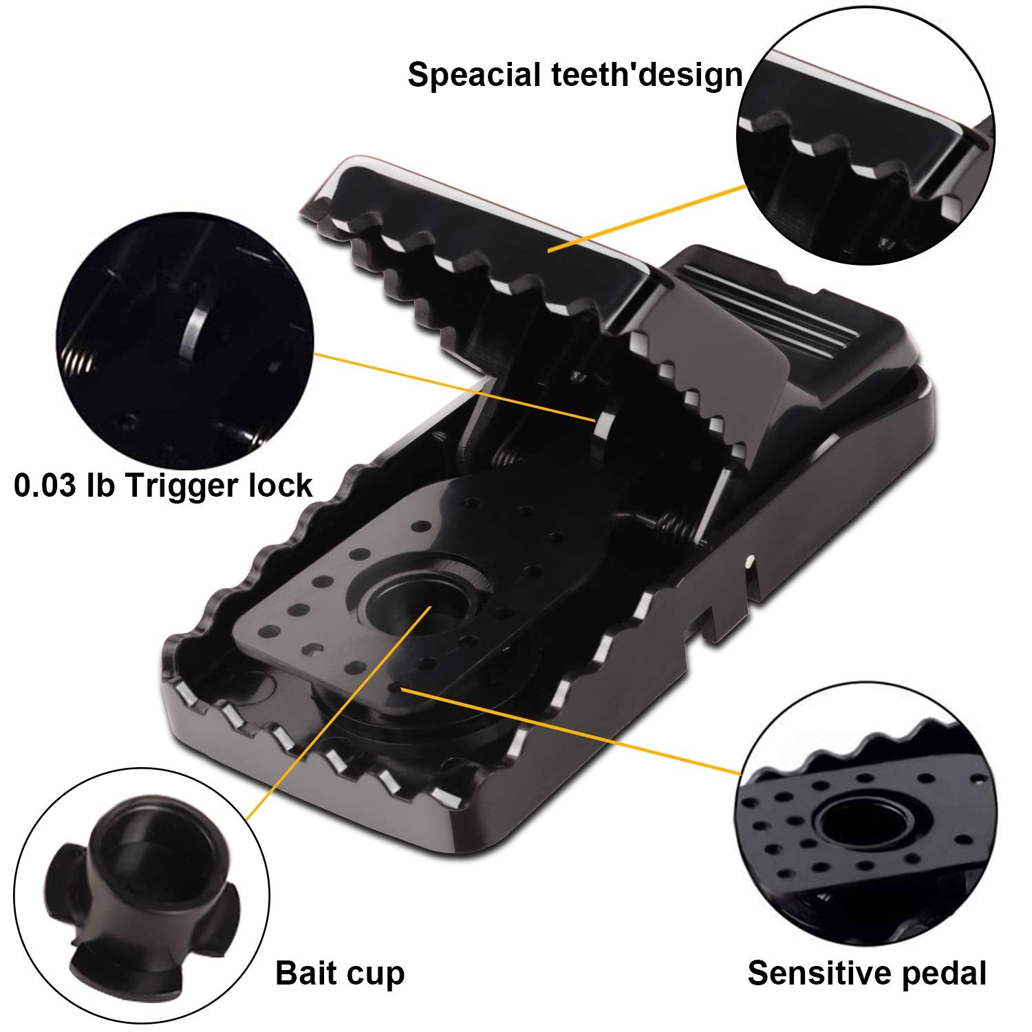Mouse Traps 8 Pack - Humane Instant Catch Reusable Indoor/Outdoor Snap Traps for Small Mice, Safe & Effective Rodent Catcher with Easy Clean Design (Kids & Pets Friendly) 🍁 All In One Marketplace Canada