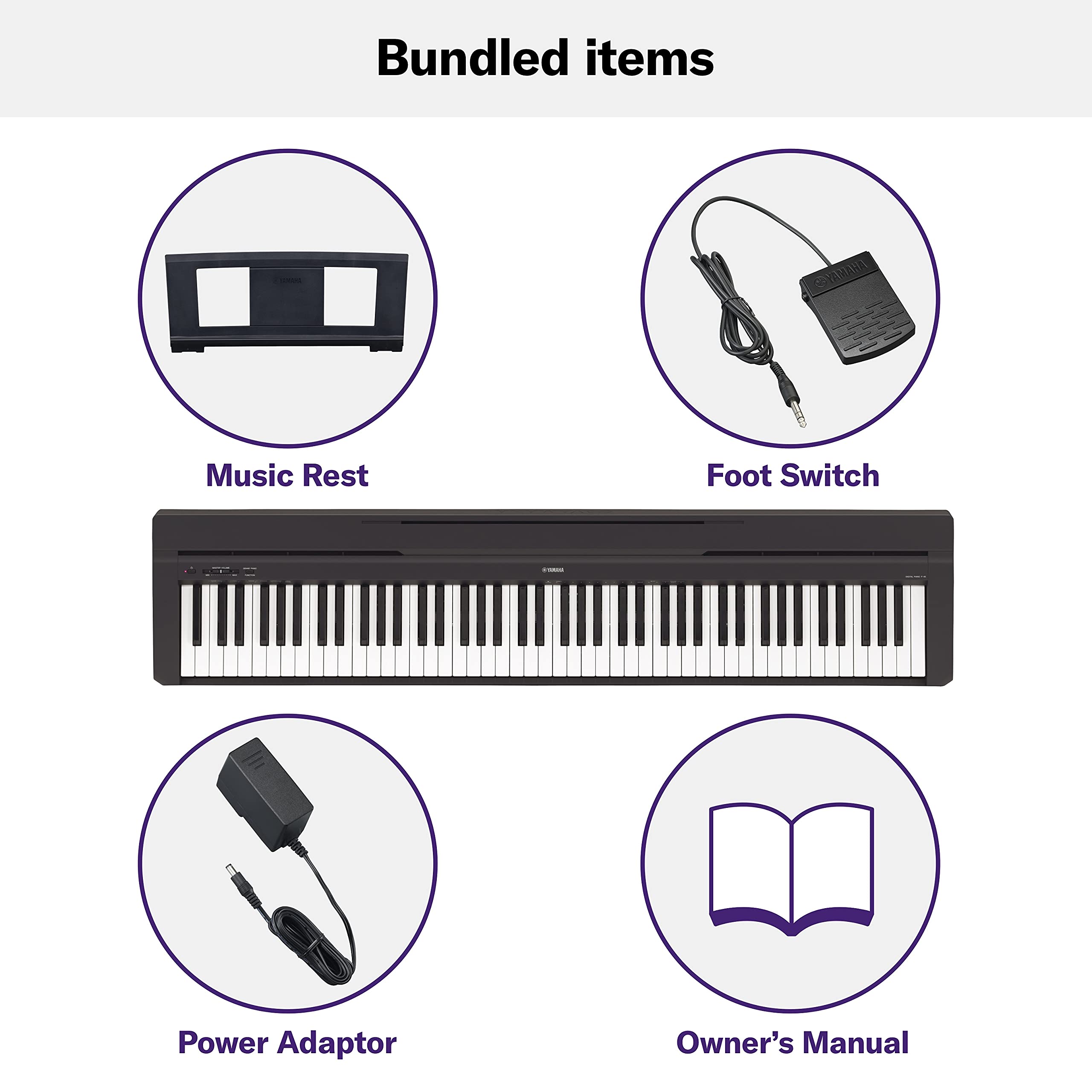 Yamaha P45, 88-Key Weighted Action Digital Piano (P45B) 🍁 All In One Marketplace Canada