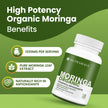 Nutrawave ORGANIC MORINGA LEAF Capsules 1200mg High Potency (2 x 600mg) – Gluten Free, Non-GMO, Vegan-Friendly Antioxidant Supplement -120 Capsules 🍁 All In One Marketplace Canada
