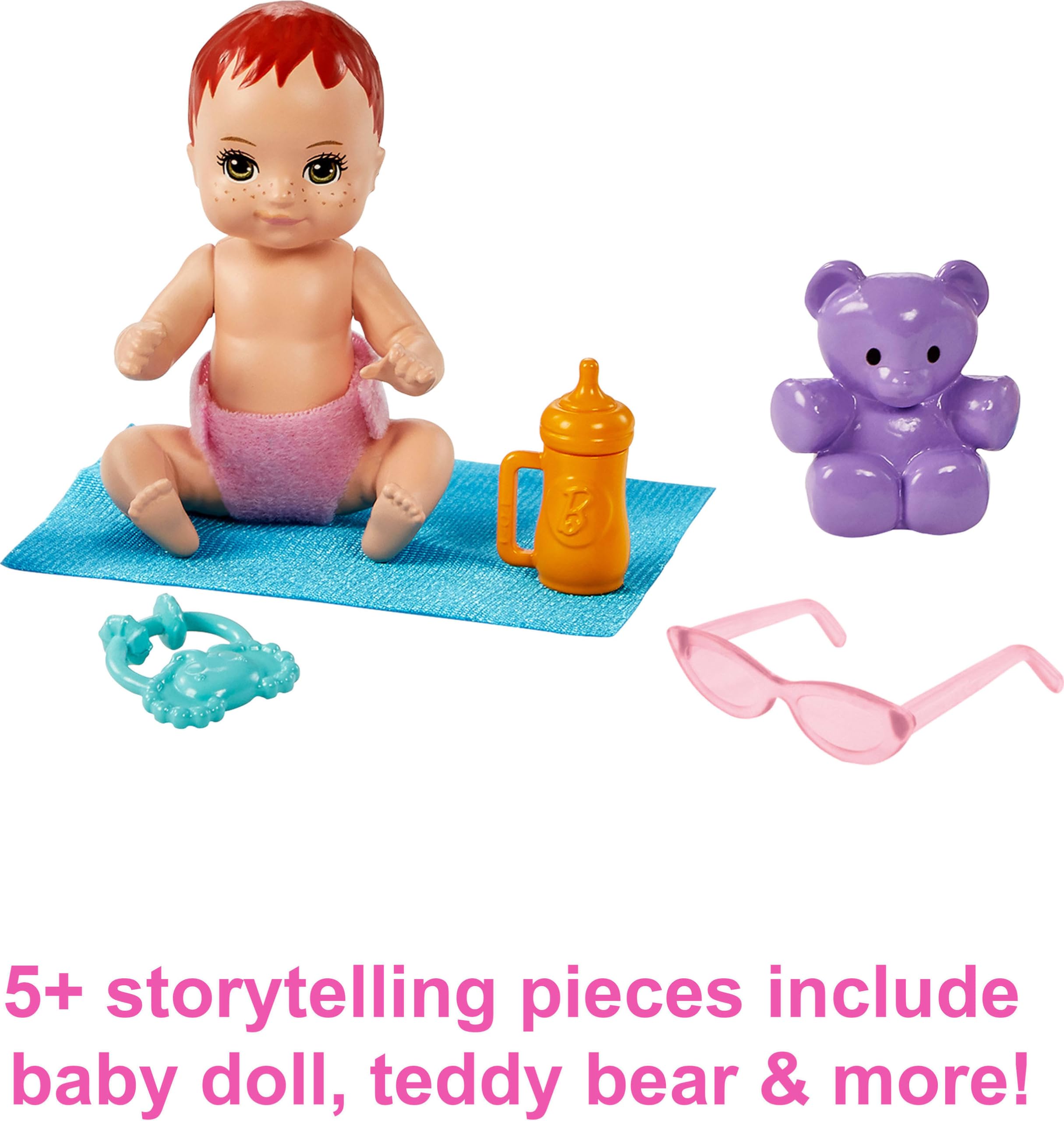 Barbie Skipper Babysitters, Inc. Playset with Skipper Babysitter Doll (Brunette), Stroller, Baby Doll & 5 Accessories, Toy for 3 Year Olds & Up 🍁 All In One Marketplace Canada
