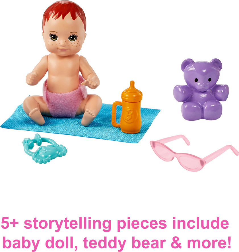 Barbie Skipper Babysitters, Inc. Playset with Skipper Babysitter Doll (Brunette), Stroller, Baby Doll & 5 Accessories, Toy for 3 Year Olds & Up 🍁 All In One Marketplace Canada