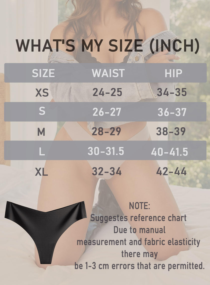 Underwear Womens Seamless Underwear Thongs for Women Sexy No Show V-Waisted Ladies Tangas Panties 6 Pack 🍁 All In One Marketplace Canada