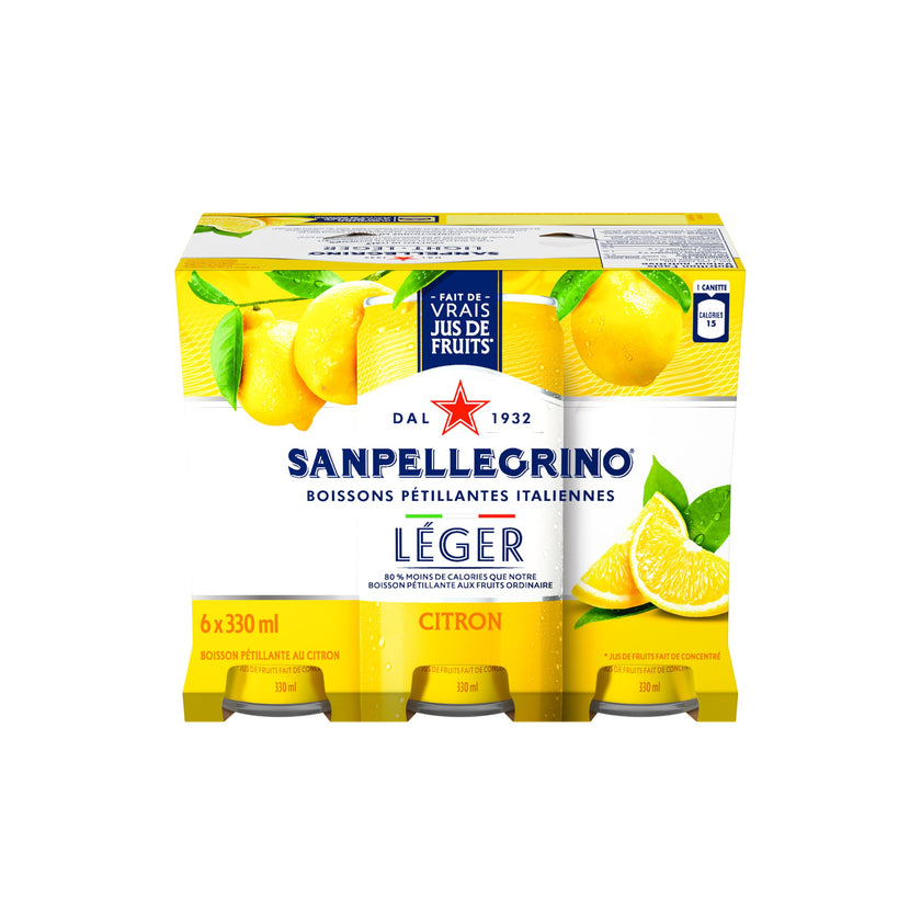 San Pellegrino Light Lemon, Sparkling Fruit Beverage, 24 x 330ml 🍁 All In One Marketplace Canada