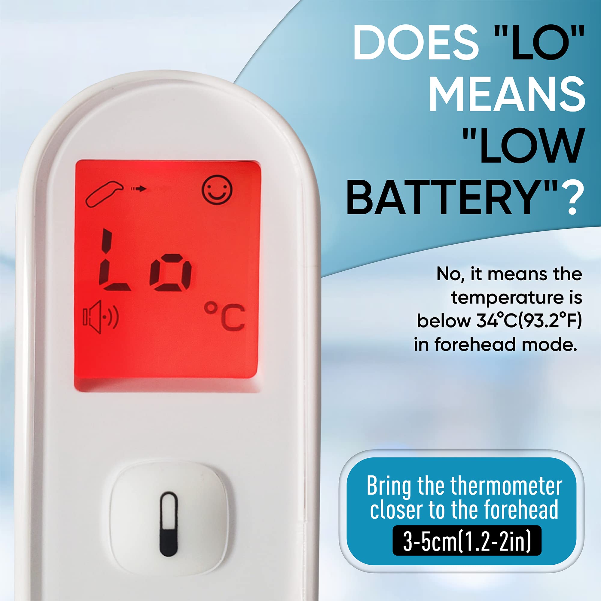 ByFloProducts, Thermometer Adult and Baby, Forehead Digital Thermometer, Infrared Thermometer, Memory and Fever Alarm, Easy to Use, 1 Second Reading Temperature 🍁 All In One Marketplace Canada