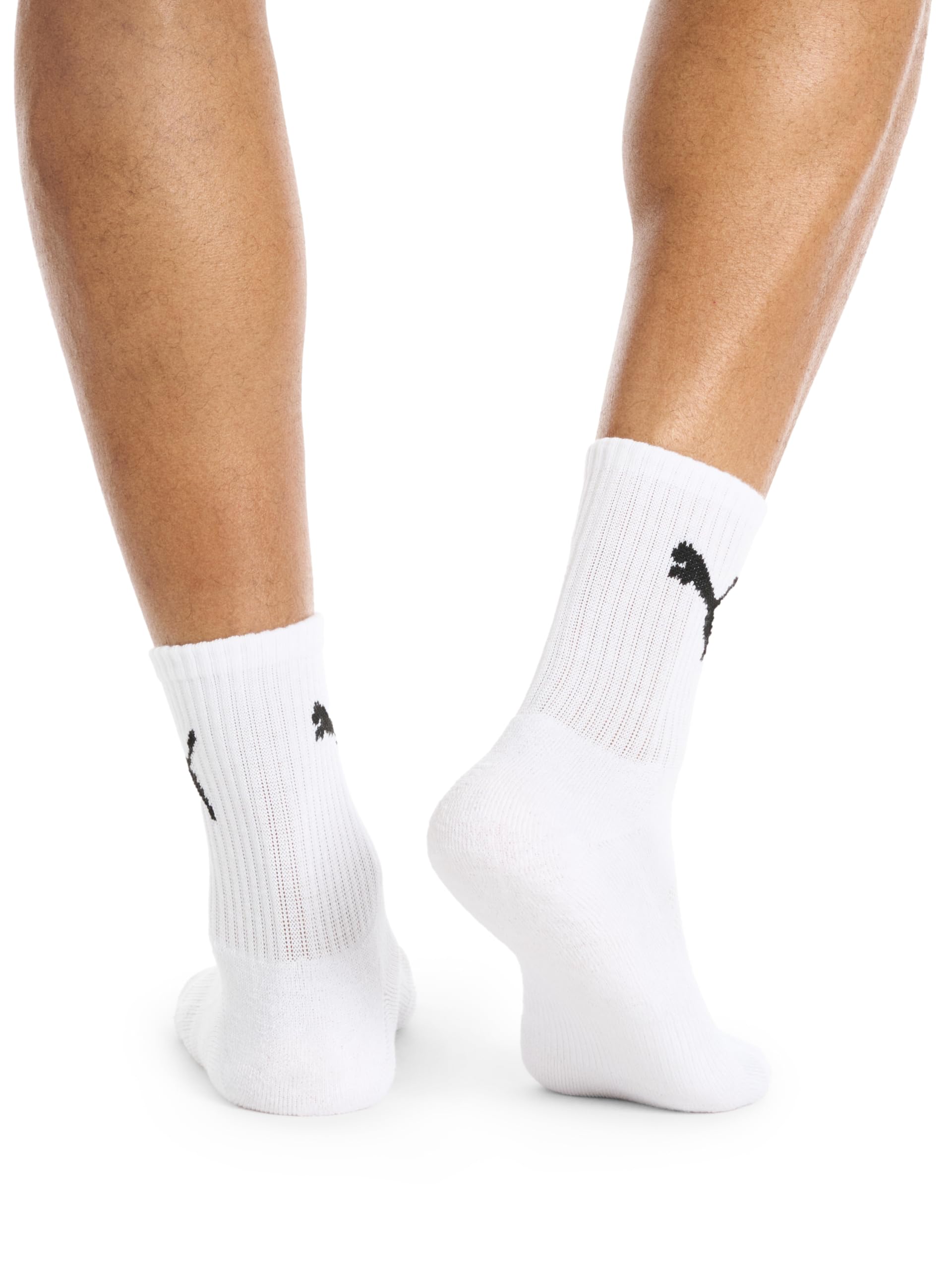 PUMA Men's 8 Pack Athletic Cushioned High Quarter Crew Socks, White/Black, 10-13 🍁 All In One Marketplace Canada
