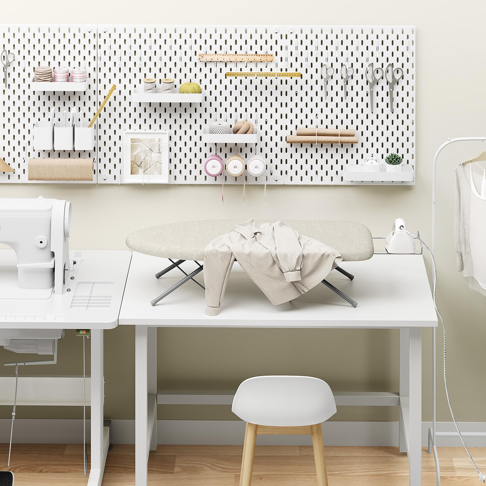 KINGBOARD Tabletop Ironing Board, Small Iron Board with Iron Rest, Folding Iron Board, Extra Thick Cover, Portable Tabletop Ironing Board with Non-Slip Feet, 30x12 Beige 🍁 All In One Marketplace Canada