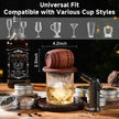 Whiskey Smoker Kit with Torch - 6 Flavors Wood Chips, 2 Glasses, 2 Ice Ball Molds - Cocktail Smoker Infuser Kit, Old Fashioned Drink Smoker Kit, Birthday Bourbon Whiskey Gifts for Men,Dad(NO Butane) 🍁 All In One Marketplace Canada