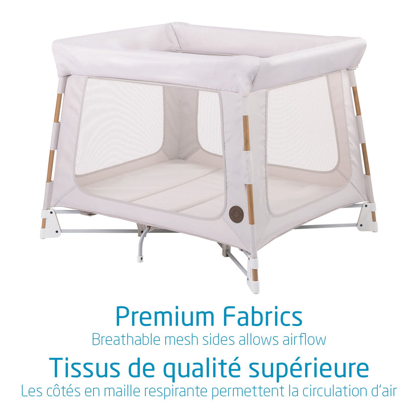 Maxi-Cosi Swift Playard, Playpen with 3-in-1 (Newborn bassinet, toddler, play), Portable, ultra comfort, 1 step fold, travel bag included, Horizon Sand 🍁 All In One Marketplace Canada