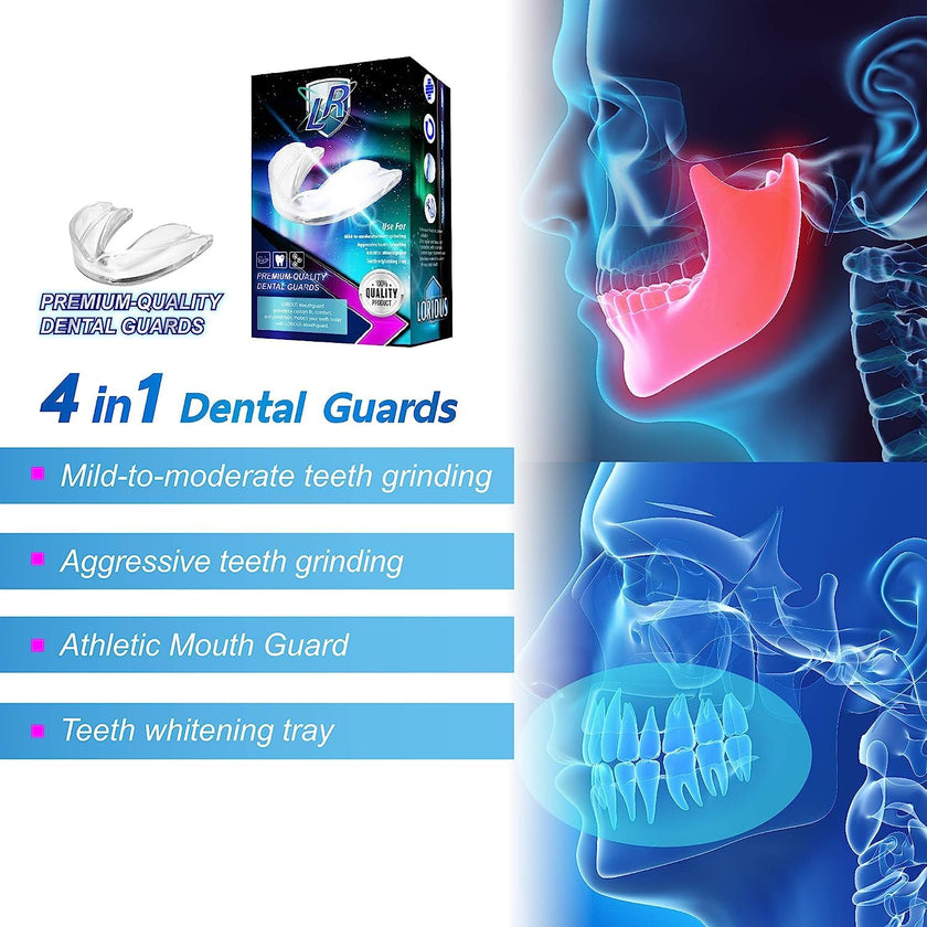 6 Pcs Moldable Mouth Guard for Teeth Grinding & Clenching, Professional Custom Fit Boil and Bite Night Guards for Sleep, 3mm Trimmable Dental Protector for Men Women and Teens 🍁 All In One Marketplace Canada