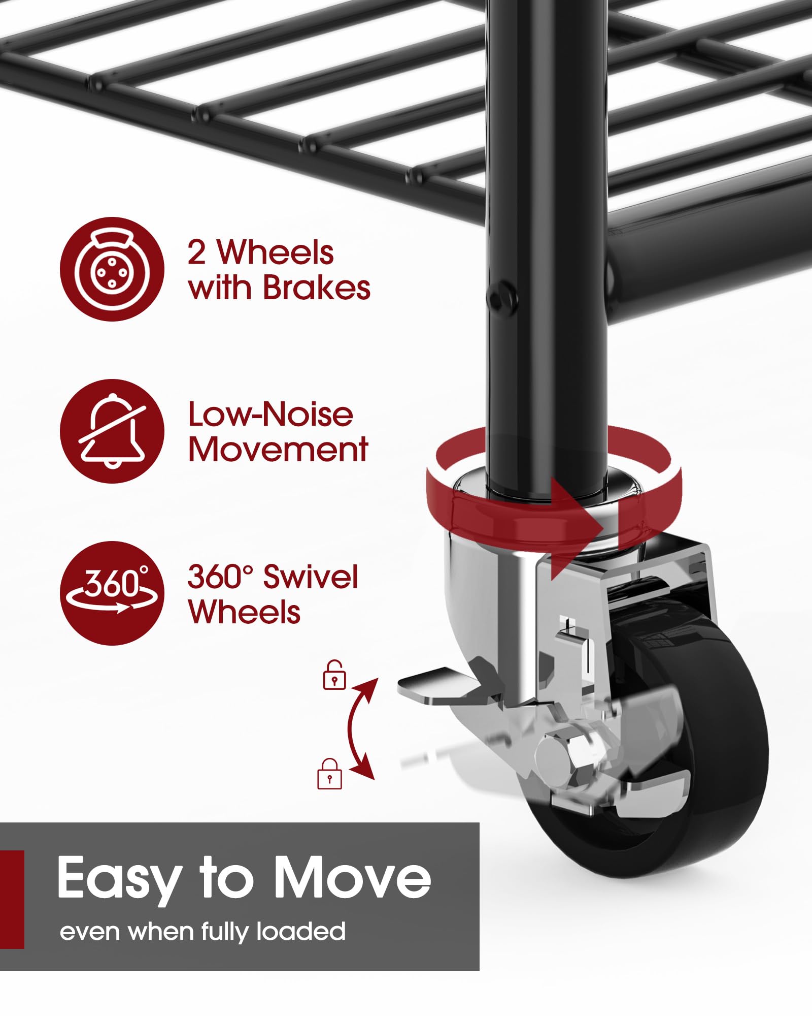 Sakugi Clothing Rack - Coat Rack with Shelves & Wheels, Multi-Functional Clothes Rack with Hooks, Sturdy Metal Garment Shelf for Bedroom, Laundry, Balcony, 84W × 31D × 202H cm, Black 🍁 All In One Marketplace Canada