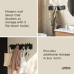 Umbra Sticks Wall-Mounted Coat Rack Rail Hook with 8 Retractable Pegs – Modern, Space-Saving Storage Organizer, Black 🍁 All In One Marketplace Canada