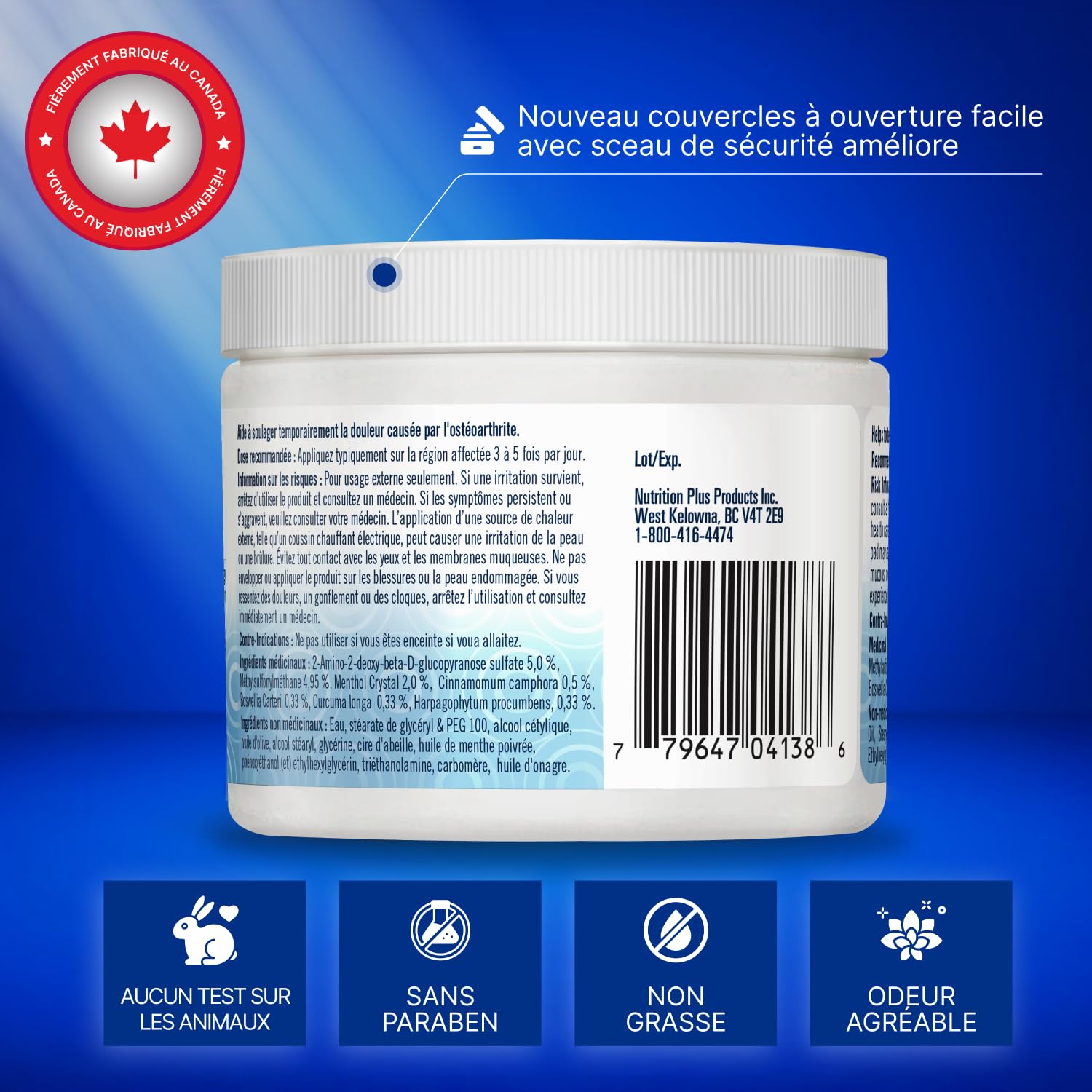 Cooling Arthritis Pain Relief Cream – Non-Greasy & Fast Absorbing Joint Cream with Glucosamine, MSM, Turmeric, Camphor & Menthol. For Joints, Muscles, Hands, Knees, Neck & Back. Made in Canada. 🍁 All In One Marketplace Canada