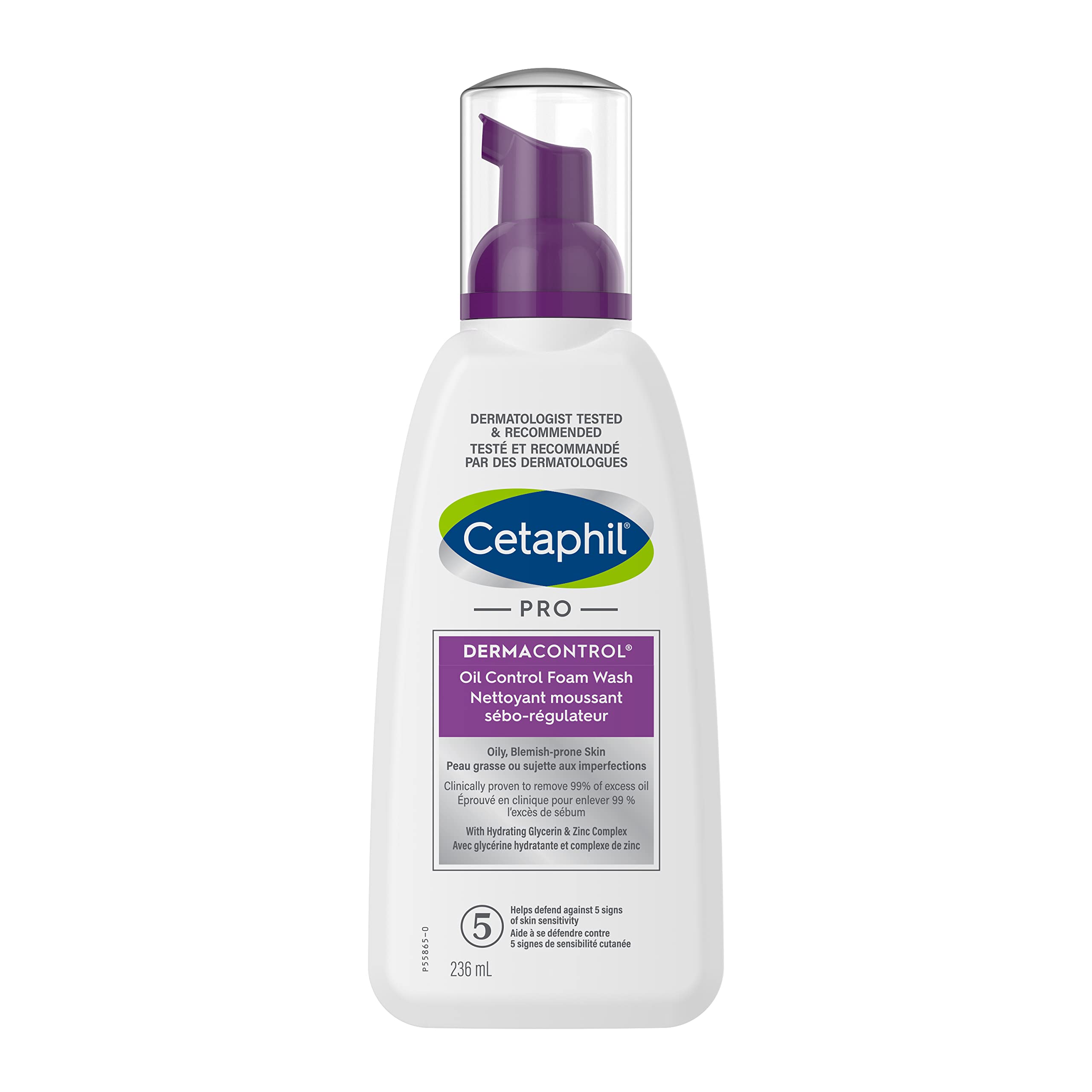 Cetaphil PRO DermaControl Oil Control Foam Wash with Zinc Complex, Facial Cleanser for Oily Acne-Prone Sensitive Skin, Matte Finish, Dermatologist Recommended, 236ml 🍁 All In One Marketplace Canada