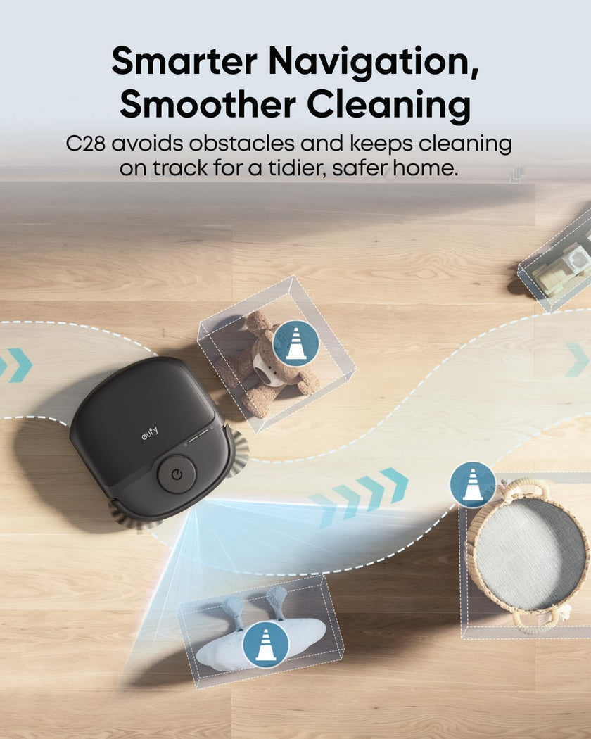 eufy New 2026 Robot Vacuum, C28 Omni, Upgraded from eufy X10 pro Omni, HydroJet Self-Cleaning Roller Mop, 15,000Pa Suction, All-in-1 Station,Tangle-Free,Auto Mop Washing&Drying, AI Obstacle Avoidance 🍁 All In One Marketplace Canada