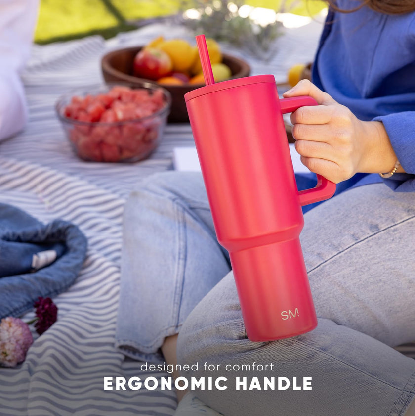 Simple Modern Tumbler with Handle and Straw | 40oz | Pink 🍁 All In One Marketplace Canada