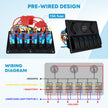 Kohree 6 Gang 12V Switch Panel with Dual QC3.0 USB Slot Socket 🍁 All In One Marketplace Canada