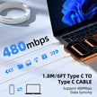 Tearplex 140W C to C Super Fast Charger,Compatible with MacBook Pro 16, 15, 14, 13 Inch, MacBook Air 13 Inch, iPad Pro 2021/2020/2019/2018, Lenovo and All Type C Devices White 🍁 All In One Marketplace Canada