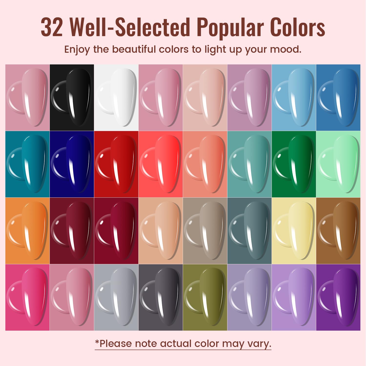 36 PCS Gel Nail Polish Kit with U V Light include 32 Colors Gel Polish Nail Soak Off Base No Wipe Top and Matte Top Coat Nail Polish Set Manicure Tools Lamp Gifts for Women 🍁 All In One Marketplace Canada