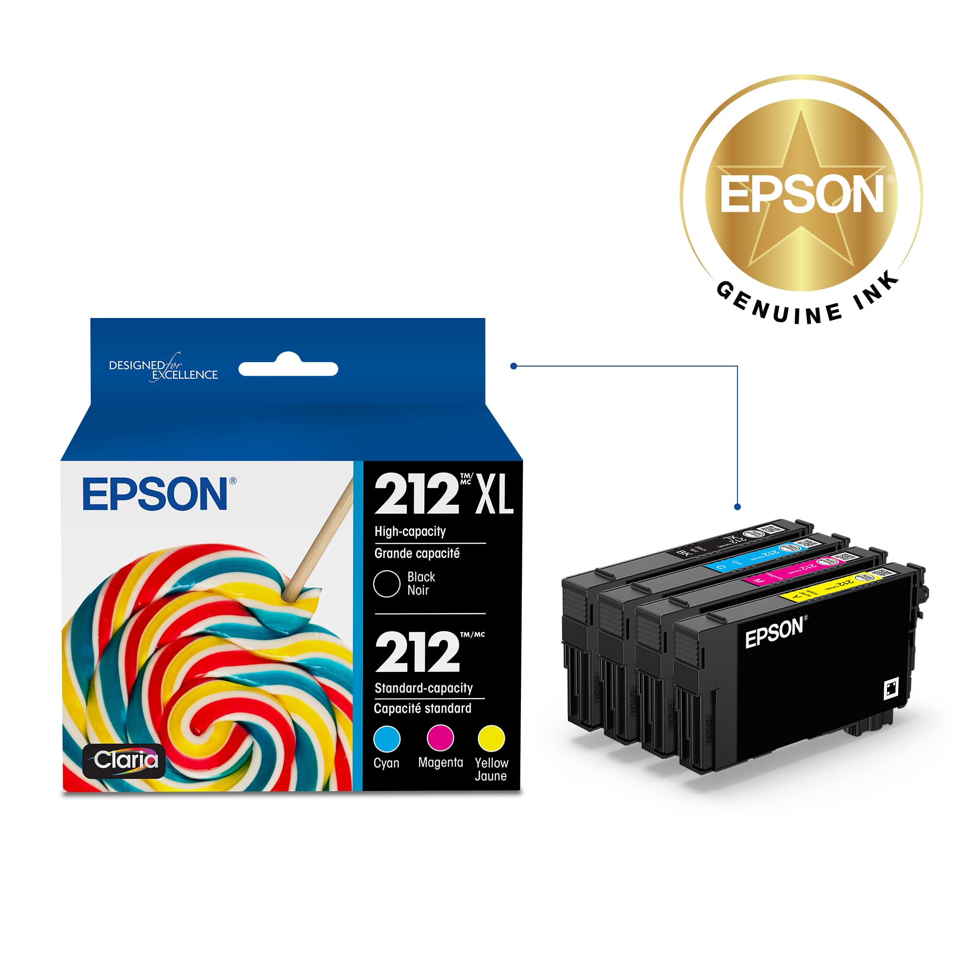 Epson 212 Genuine Ink Cartridge XL Black and Standard Color Combo Pack 🍁 All In One Marketplace Canada