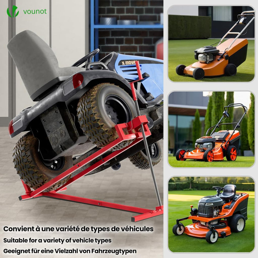 VOUNOT Ride on Lawn Mower Lift Jack, Telescopic Maintenance Jack for Lawn mowers and Garden Tractors, Weight Capacity 880 Lbs, Red 🍁 All In One Marketplace Canada
