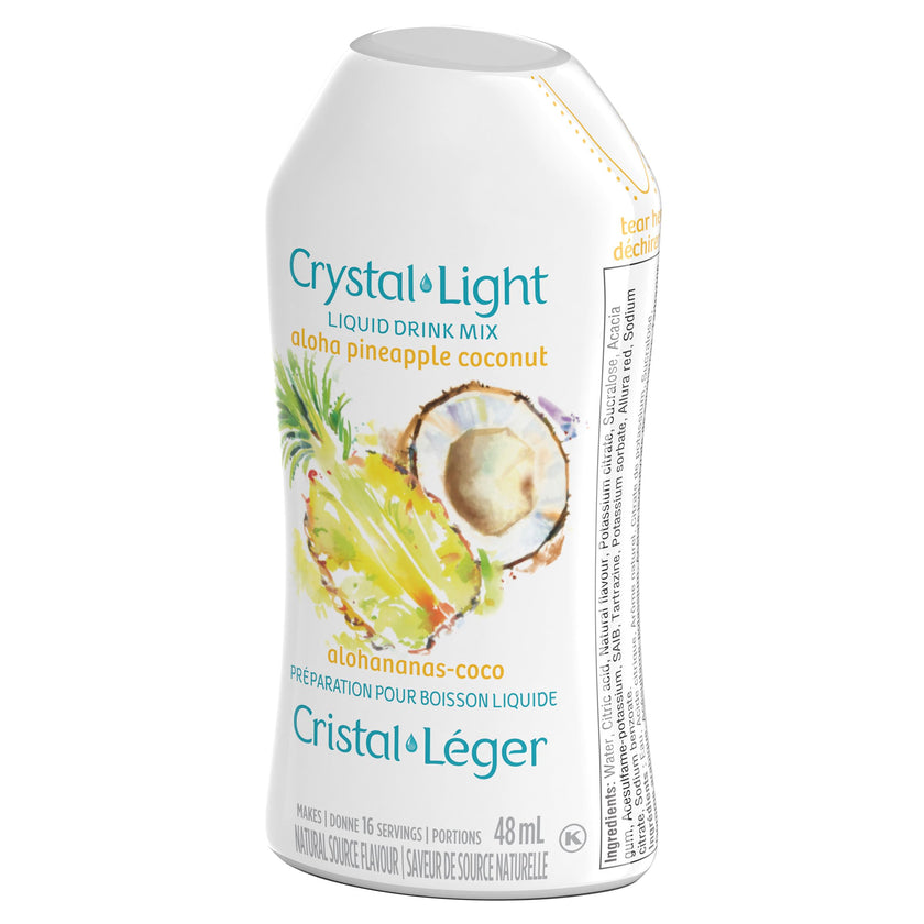Crystal Light Aloha Pineapple Coconut Liquid Drink Mix, 48 mL Bottle (Pack of 12) 🍁 All In One Marketplace Canada
