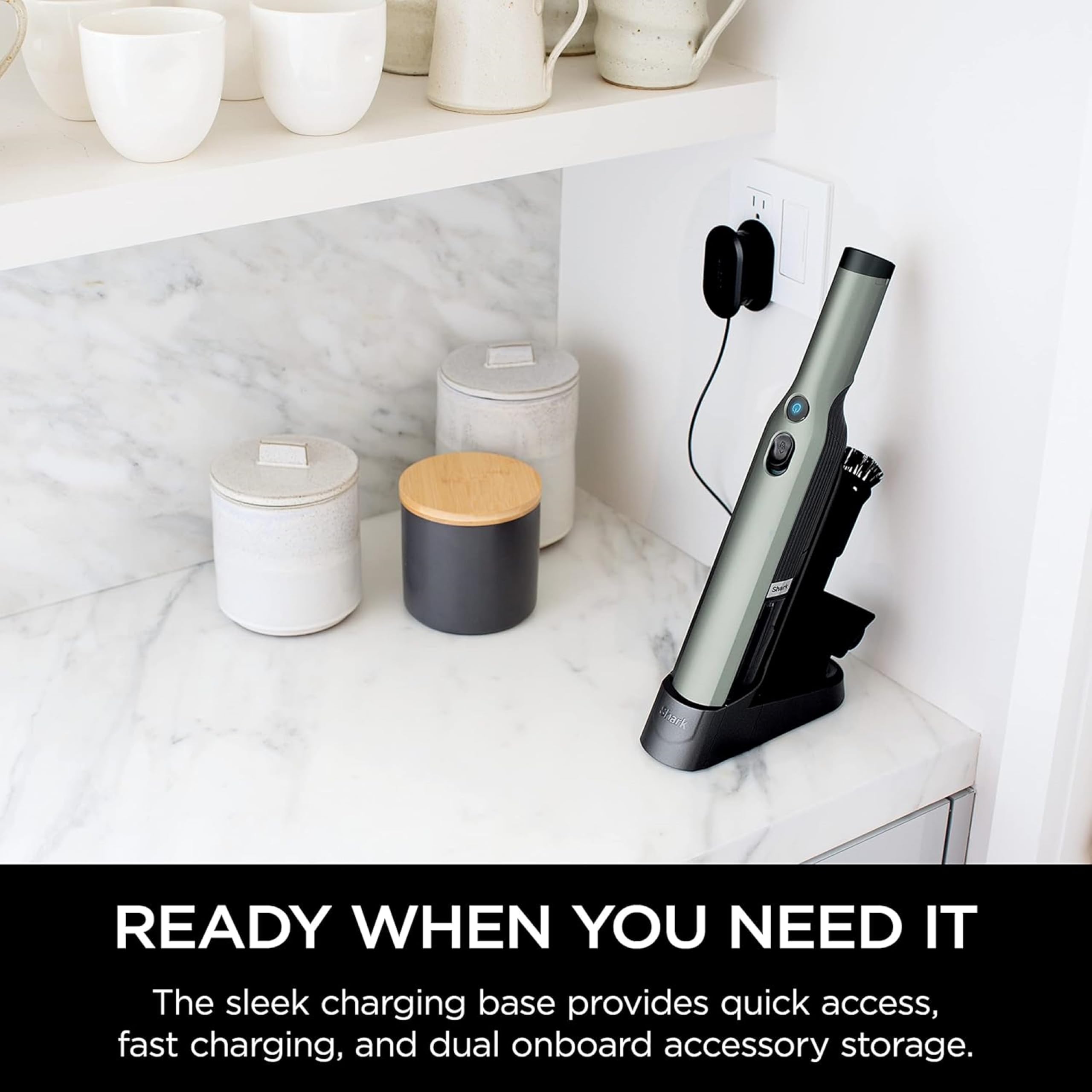 Shark WANDVAC Handheld Vacuum, Lightweight at 1.4 Pounds with Powerful Suction, Charging Dock, Single Touch Empty and Detachable Dust Cup, WV200C (Canadian Version) 🍁 All In One Marketplace Canada