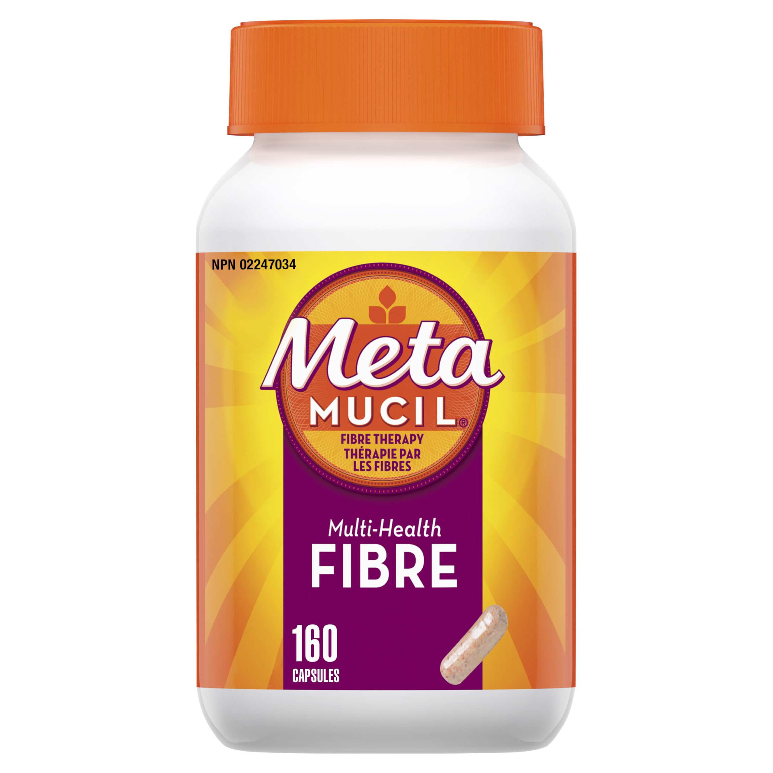 Metamucil, Daily Psyllium Husk Powder Supplement, 3-in-1 Fibre for Digestive Health, Capsules, 160 Count 🍁 All In One Marketplace Canada