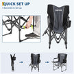 GarveeLife Oversized Camping Chair w/Side Table & Pocket,Outdoors, Black 🍁 All In One Marketplace Canada