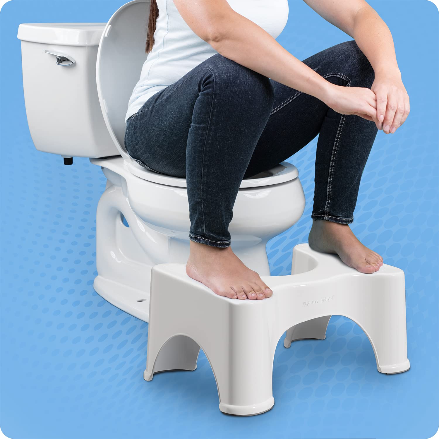 Squatty Potty The Original Bathroom Toilet Stool, White, 9