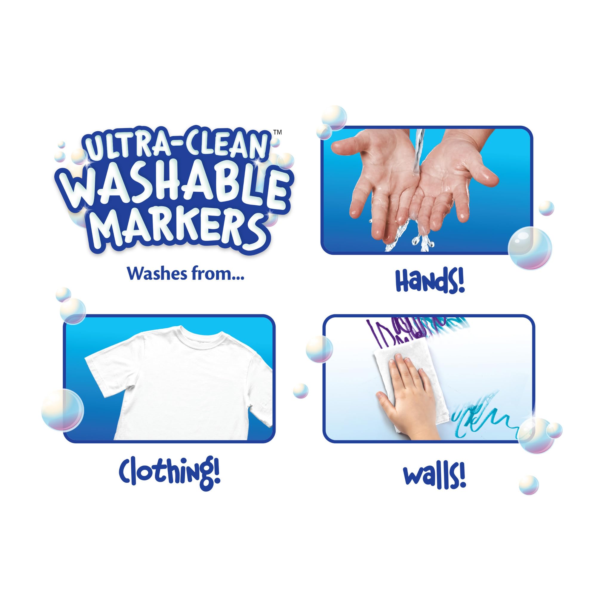 Crayola Ultra-Clean Washable Broad Line Markers (2 Boxes), Bulk Classroom Markers for Kids, 16 Colours, Teacher Must Haves Wishlist, Bulk School Supplies 🍁 All In One Marketplace Canada