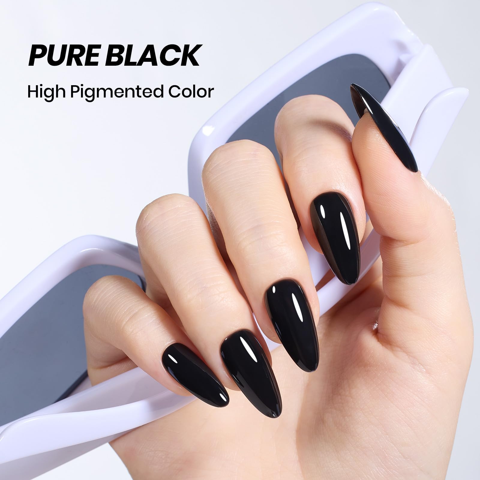 Beetles Gel Nail Polish Kit- 2 Pcs 15ml Black And White Gel Polish Black Gel Nail Polish Black Nail Polish Soak Off Led Gel Polish Nail Art Manicure Salon Diy at Home 🍁 All In One Marketplace Canada