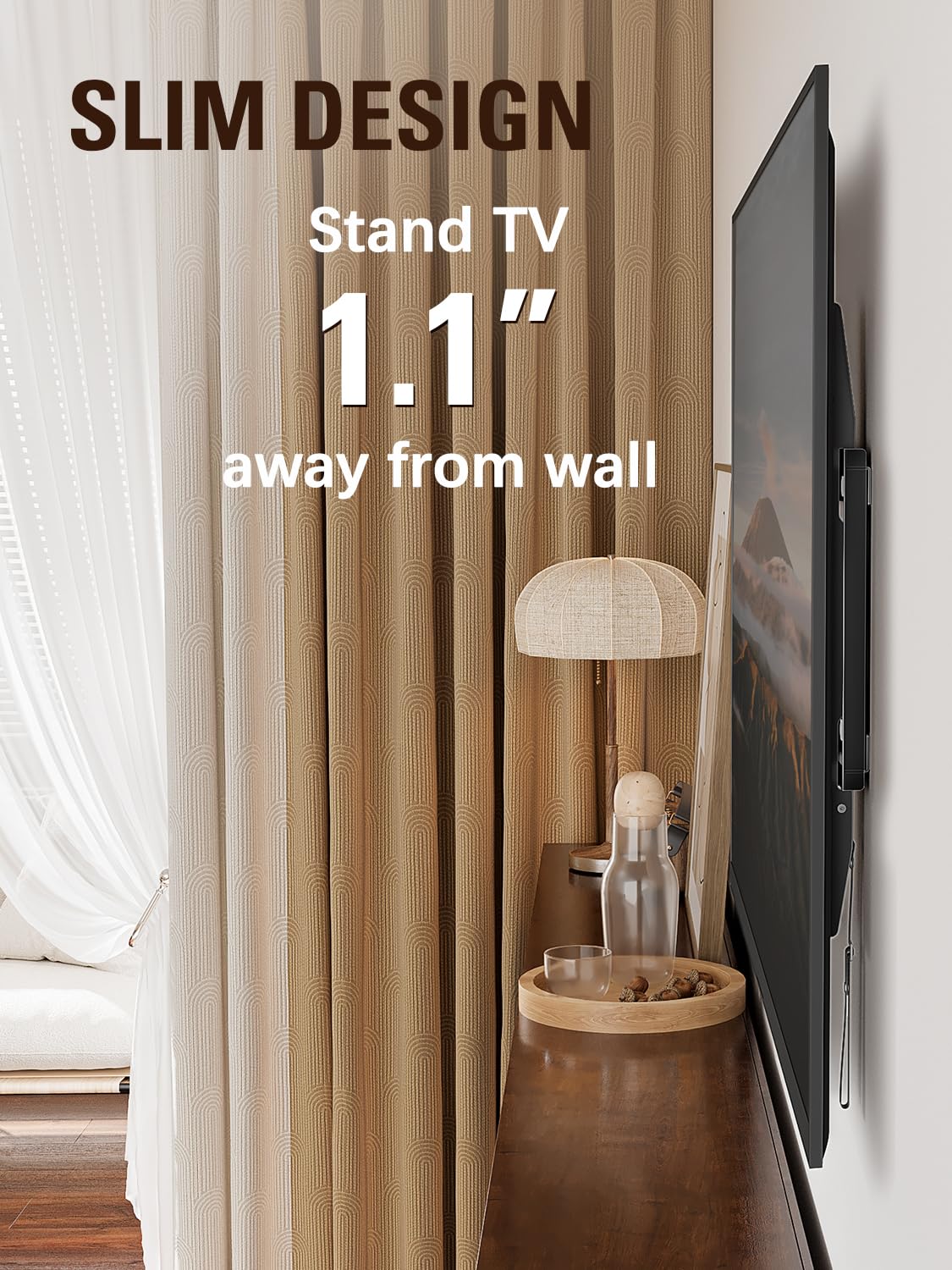 Mounting Dream Fixed TV Mount Low Profile for Most of 42-84 Inches TV Low Profile TV Wall Mount fits 16