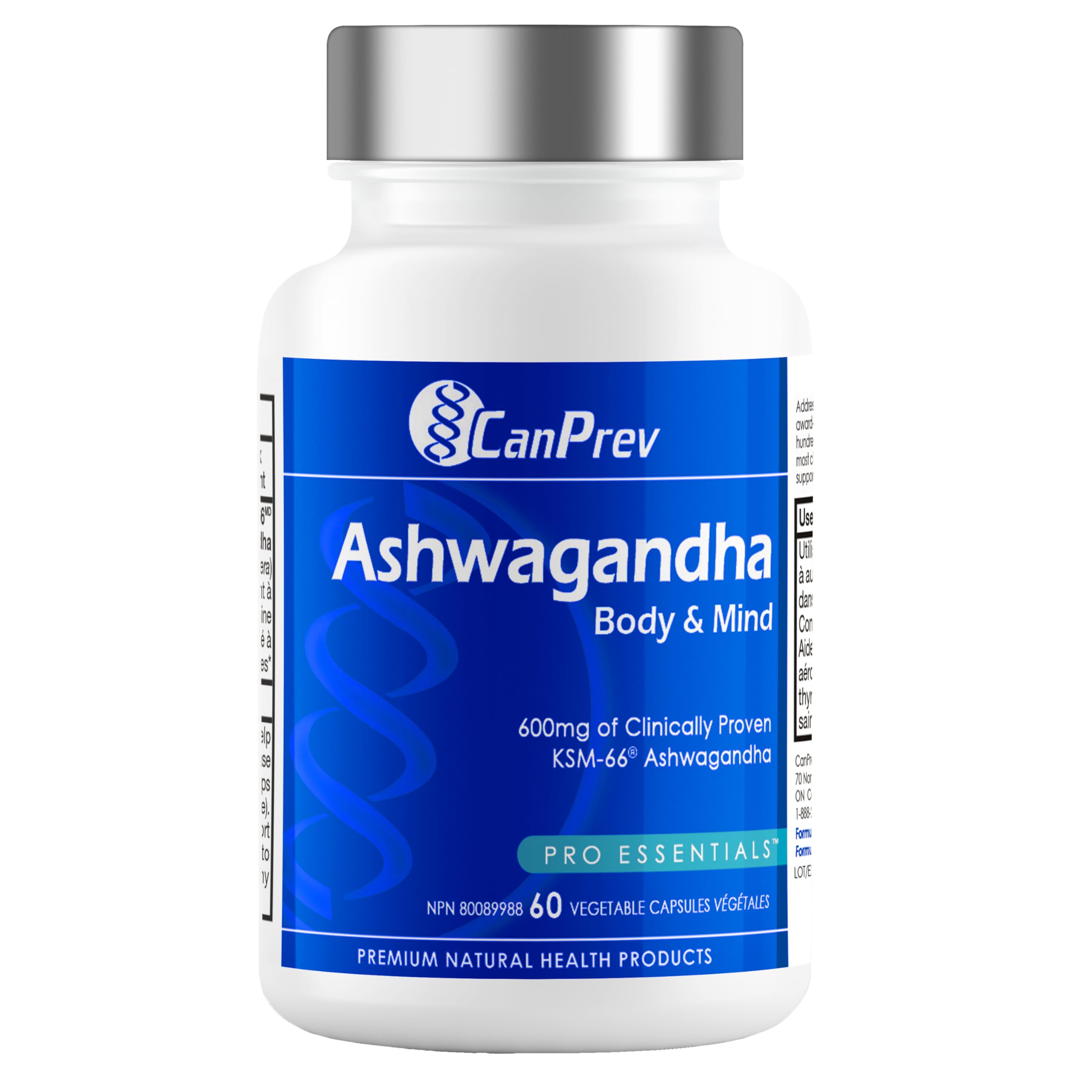 CanPrev Ashwagandha 600mg Vegan 60 Capsules 60-Day Supply - Vegan & Non-GMO - Organic KSM-66 Formula for Enhanced Relaxation & Energy, Sleep Support, Memory Boost - Supplement for Weight Management 🍁 All In One Marketplace Canada