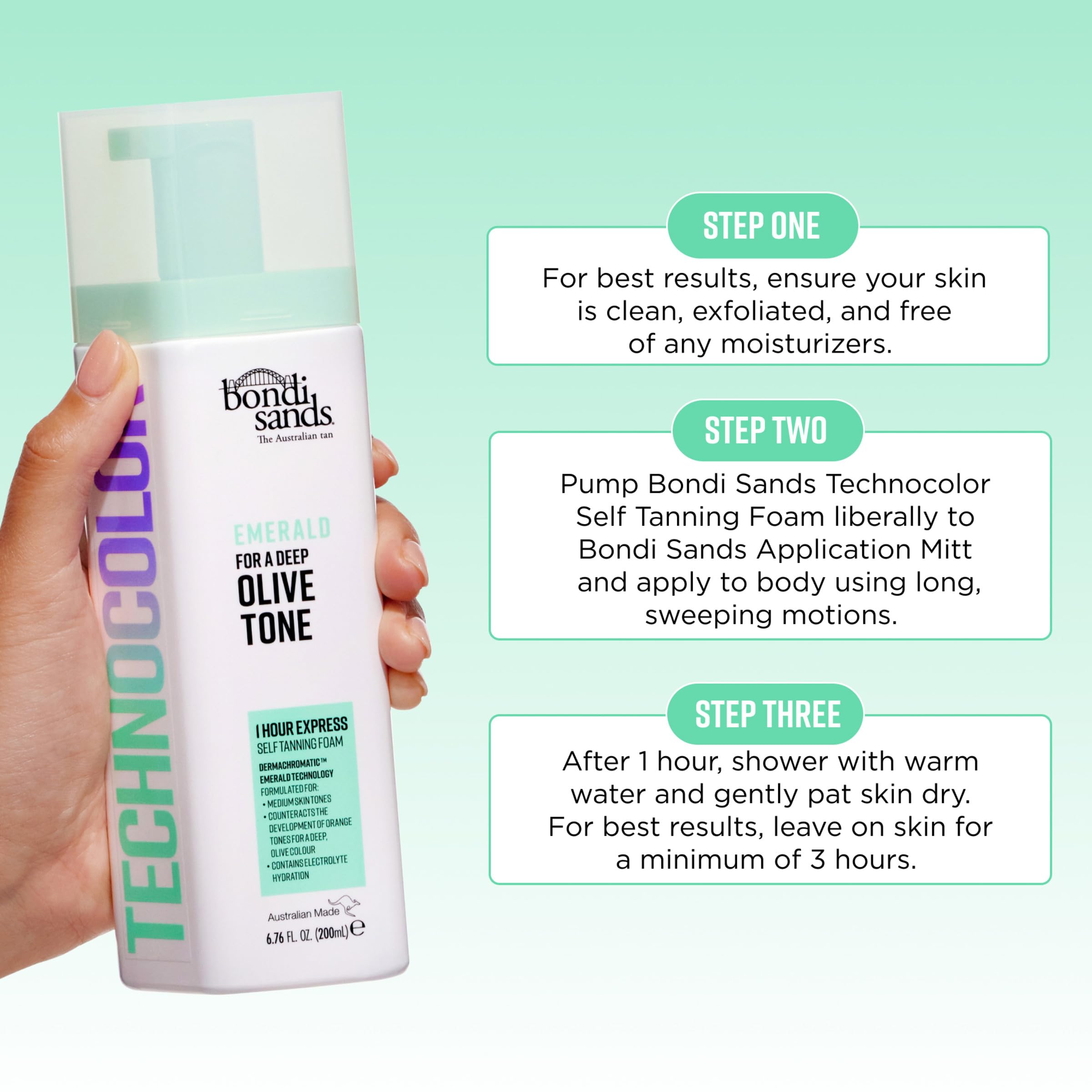 BONDI SANDS TECHNOCOLOR 1 HOUR EXPRESS SELF TANNING FOAM EMERALD 200mL (CANADA) 🍁 All In One Marketplace Canada