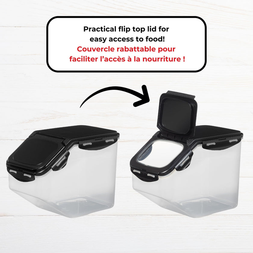 Starfrit LocknLock Pet Food Container - 169oz/5L - Airtight - 4-Sided Locking Flip Top Lid 🍁 All In One Marketplace Canada