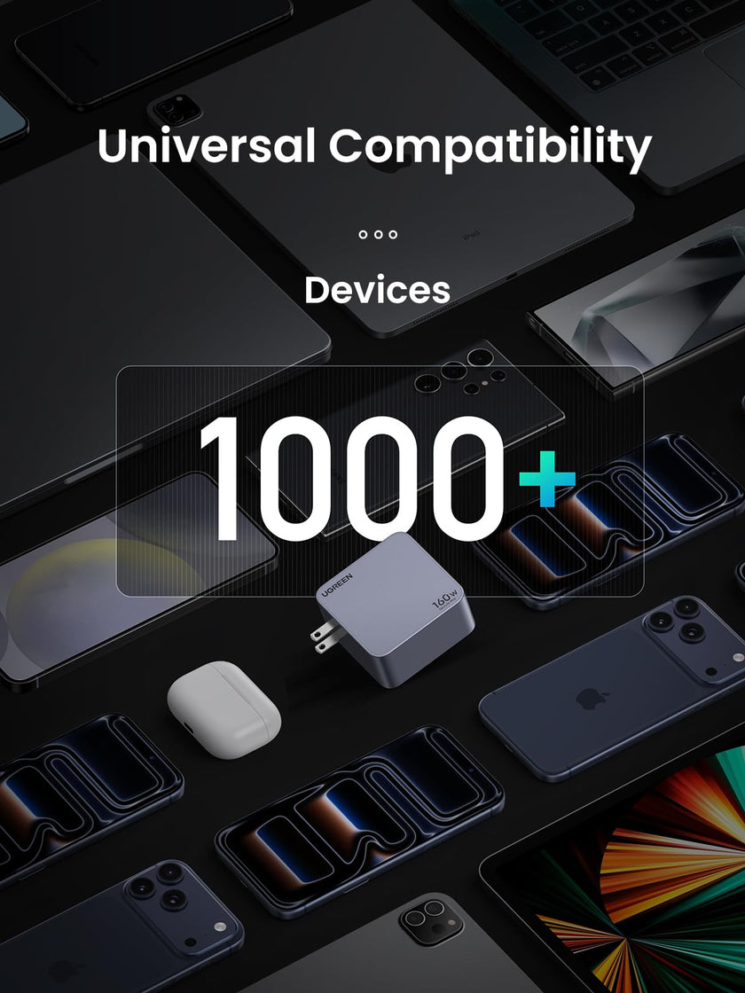 UGREEN Nexode Pro 160W USB C Charger, 4-Port PD3.1 140W GaN Charger Block Compact PPS Fast Charger for MacBook Pro M4, Pixelbook, XPS, iPad, iPhone 17 Pro Max, Galaxy S26 S25, Pixel 10, Steam Deck 🍁 All In One Marketplace Canada