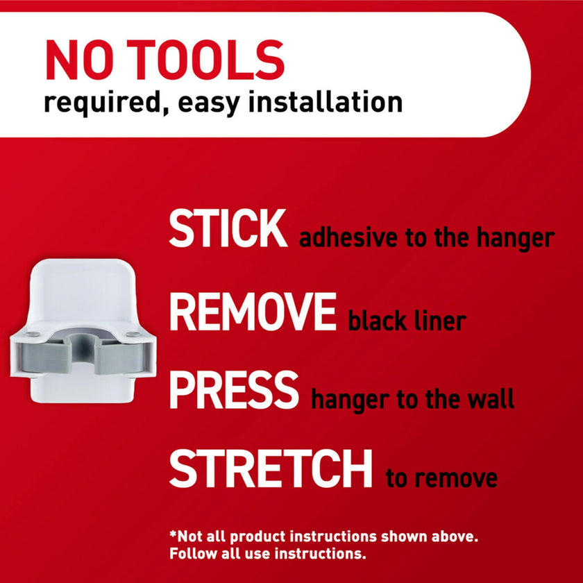Command Broom and Mop Grippers, 3 Hangers and 6 Command Strips, Damage Free Hanging Wall Mount Broom and Mop Holder, Household Cleaning Organizer for Christmas Decorations, Holds up to 4 lb 🍁 All In One Marketplace Canada
