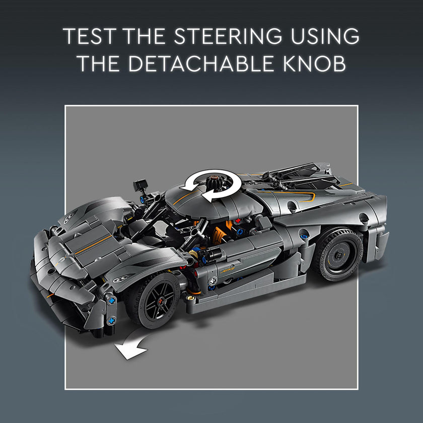 LEGO Technic Koenigsegg Jesko Absolut Grey Hypercar, Sports Car Building Toy Set for Boys and Girls, Vehicle Racing Car for Kids, Buildable Model Kit, Sports Car Toy, Motor Enthusiasts’ Gift, 42173 🍁 All In One Marketplace Canada