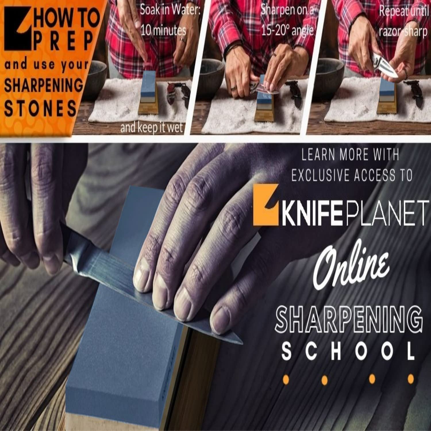 Knife Sharpening Stone Set – 400/1000 and 3000/8000-Grit Professional, Safe Knife Sharpener Set – Whetstone Set Includes Flattening Stone, Bamboo Base, and 2 Nonslip Rubber Bases 🍁 All In One Marketplace Canada