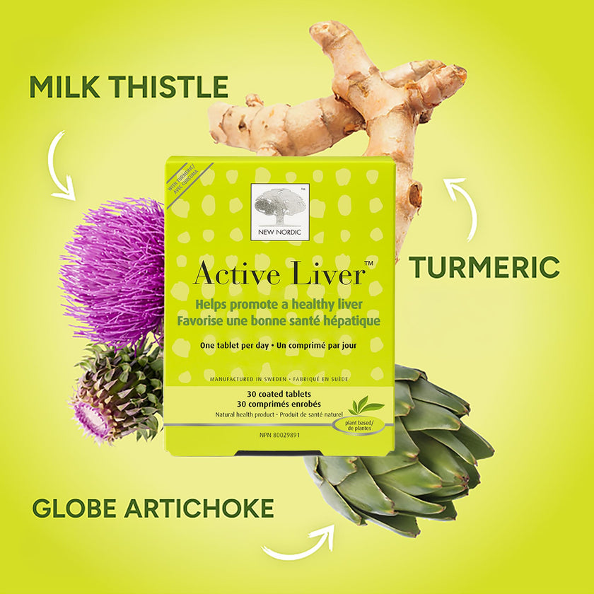 New Nordic Active Liver Milk Thistle Tablets, Liver Support, 30 Day Supply 🍁 All In One Marketplace Canada