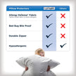 Set of 2 Standard/Queen AllerEase Pillow Protectors - Moisture Wicking, Advanced Allergy Protection - Premium Polyester, Zippered Protectors 🍁 All In One Marketplace Canada