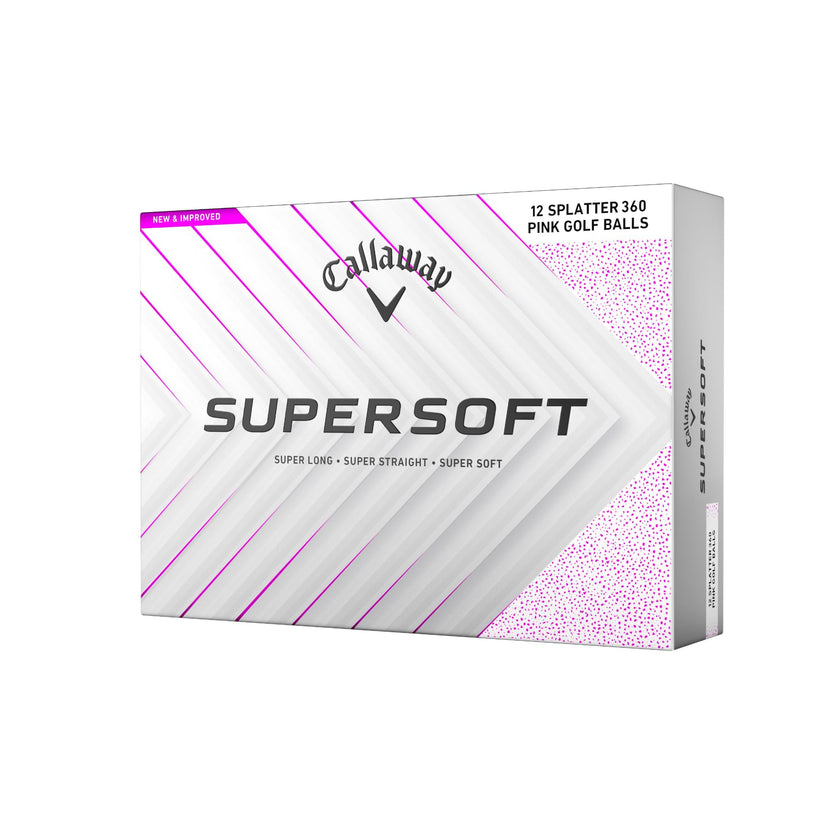 Callaway Golf Supersoft Golf Balls (2025, Pink Splatter) 🍁 All In One Marketplace Canada