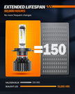 SEALIGHT H4/9003/HB2 LED Headlight Bulbs 50000 Lumens 800% Brightness, X1 Dual High/Low Beam LED Headlights Conversion Kit, 6000K Xenon White, H4 Halogen Replacement, IP67 Waterproof, Pack of 2 🍁 All In One Marketplace Canada