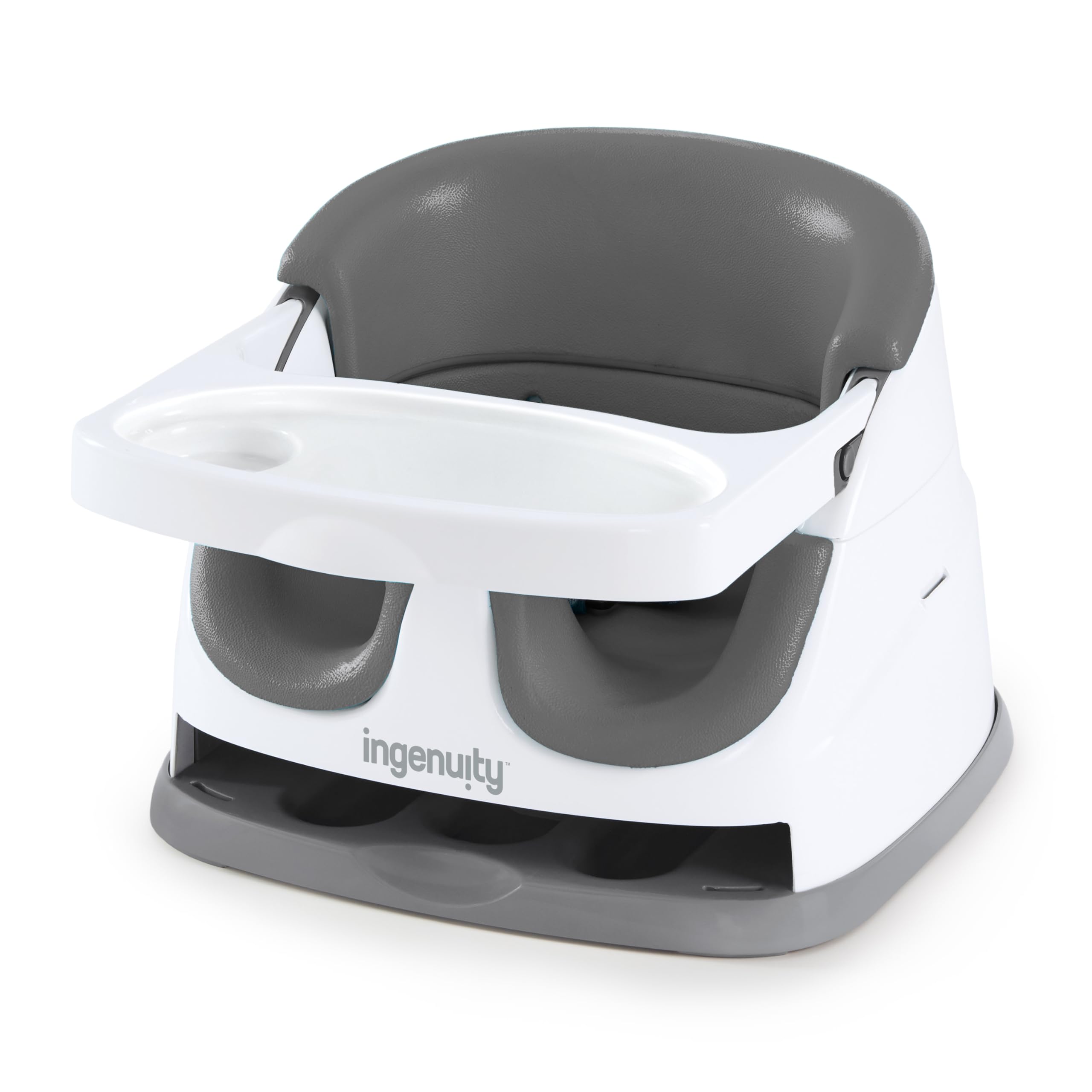 Ingenuity Baby Base 2-in-1 Booster Feeding and Floor Seat with Self-Storing Tray - Slate 🍁 All In One Marketplace Canada