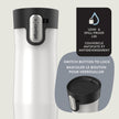 Contigo West Loop 3.0 Stainless Steel Travel Mug with Tea-Bag Hook & Spill-Proof Lid, Vacuum-Insulated Reusable Cup Coffee and Tea, 16 oz (473 mL), Salt - Keeps Drinks Hot up to 11 Hours 🍁 All In One Marketplace Canada
