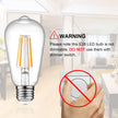 Ascher Vintage LED Edison Bulbs, 6W, Equivalent 60W, Non-Dimmable, High Brightness Warm White 2700K, ST58 Antique LED Filament Bulbs with 80+ CRI, E26 Medium Base, Clear Glass, Pack of 4 🍁 All In One Marketplace Canada